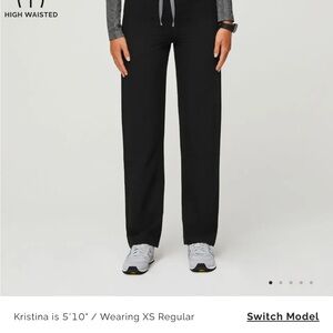 Figs Black High Waisted Livingston scrubs